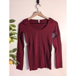 Nikibiki Burgundy Long Sleeve Shirt Sz OS